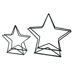 Kaminholzständer Set Sternenförmig 2 Stück Aus Stahl In Schwarz