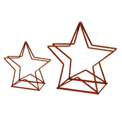 Kaminholzständer Set Sternenförmig 2 Stück Aus Stahl In Rostoptik