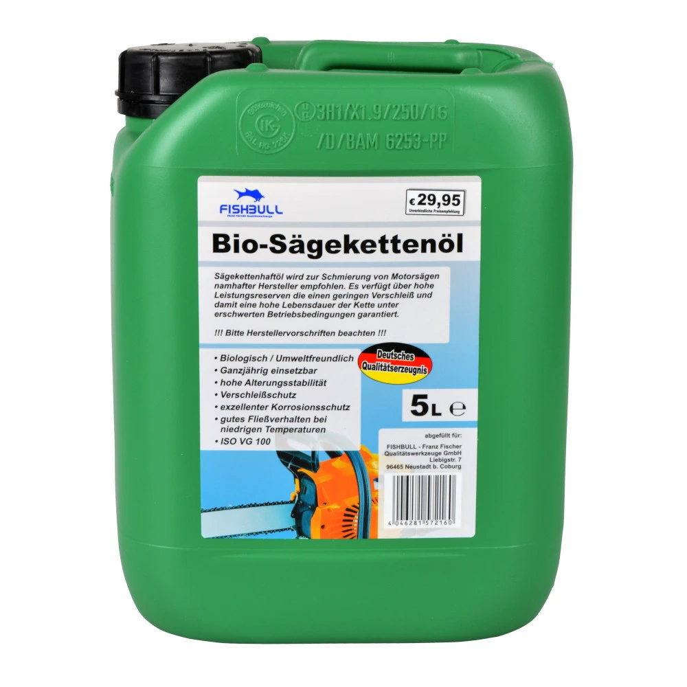 Fishbull Kettensägenöl Bio 5 Liter 3 Fishbull Kettensägenöl Bio 5 Liter