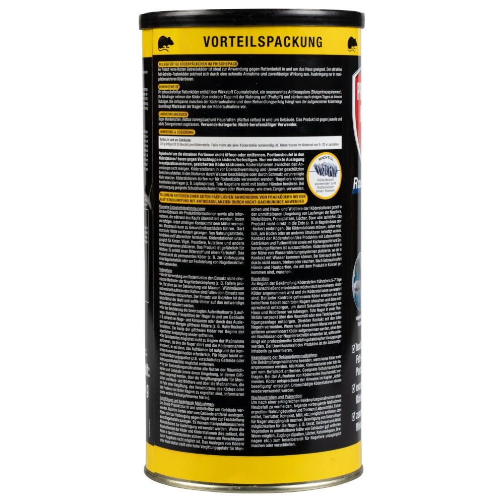 Protect Home Rodicum Ratten-Getreideköder 600 G Vorteilspackung 4 Protect Home Rodicum Ratten-Getreideköder 600 G Vorteilspackung – Bild 2
