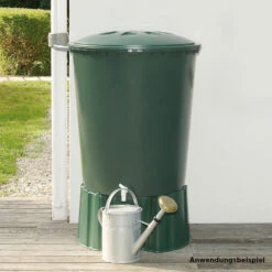 Regentonne Rund Mit 310 Liter Fassungsvermögen In Grün, Inklusive Deckel Und Auslaufhahn -Gartengeräte 2Q9l91zk3CSdEKx 1280x1280