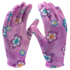 Gartenhandschuhe Größe 9 Pink Mit Blumenmotiv