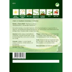 Saatgut Radies Cherry Belle, Ca. 2 Meter Saatband, Mild-würziger Geschmack 5 Saatgut Radies Cherry Belle, Ca. 2 Meter Saatband, Mild-würziger Geschmack -Gartengeräte 2QDPjAustyKwFkv 1280x1280