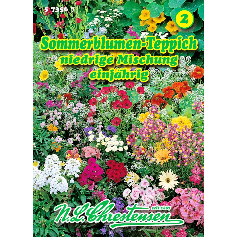 Saatgut Sommerblumen-Teppich Niedrige Mischung Für Ca. 3-4 Laufende Meter 3 Saatgut Sommerblumen-Teppich Niedrige Mischung Für Ca. 3-4 Laufende Meter