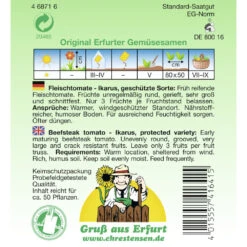 Saatgut Fleischtomate Ikarus Frühreifend, Für Ca. 50 Pflanzen 5 Saatgut Fleischtomate Ikarus Frühreifend, Für Ca. 50 Pflanzen -Gartengeräte 2Qk5N0hKgnlc1g3 1280x1280