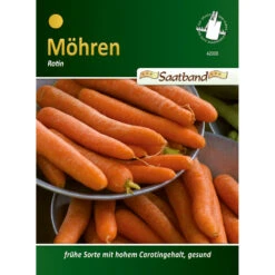 Saatgut Möhren Rotin Frühe Sorte Ca. 2 Meter Saatband, Mit Hohem Carotingehalt