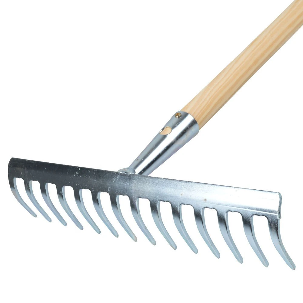 Gartenrechen 14 Zinken Verzinkt Mit Holzstiel 4 Gartenrechen 14 Zinken Verzinkt Mit Holzstiel – Bild 2