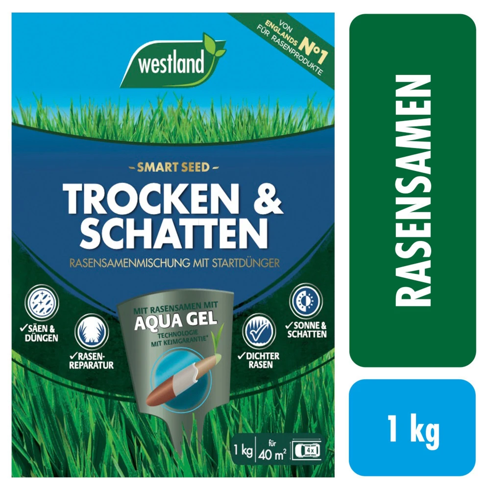 WESTLAND Trocken- Und Schattenrasen-Saatgutmischung 40 M² 1,0 Kg 3 WESTLAND Trocken- Und Schattenrasen-Saatgutmischung 40 M² 1,0 Kg