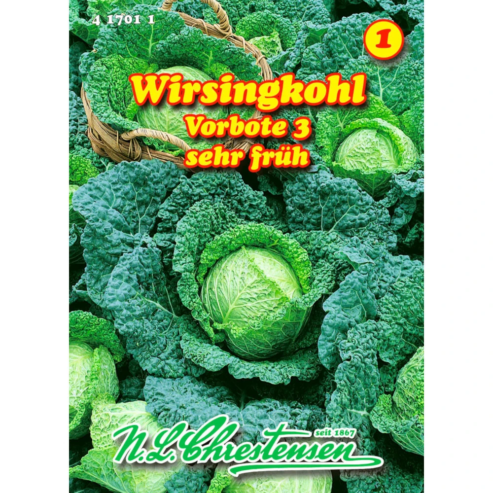 Saatgut Wirsingkohl Vorbote 3 Sehr Frühe Sorte, Für Ca. 120 Pflanzen 3 Saatgut Wirsingkohl Vorbote 3 Sehr Frühe Sorte, Für Ca. 120 Pflanzen