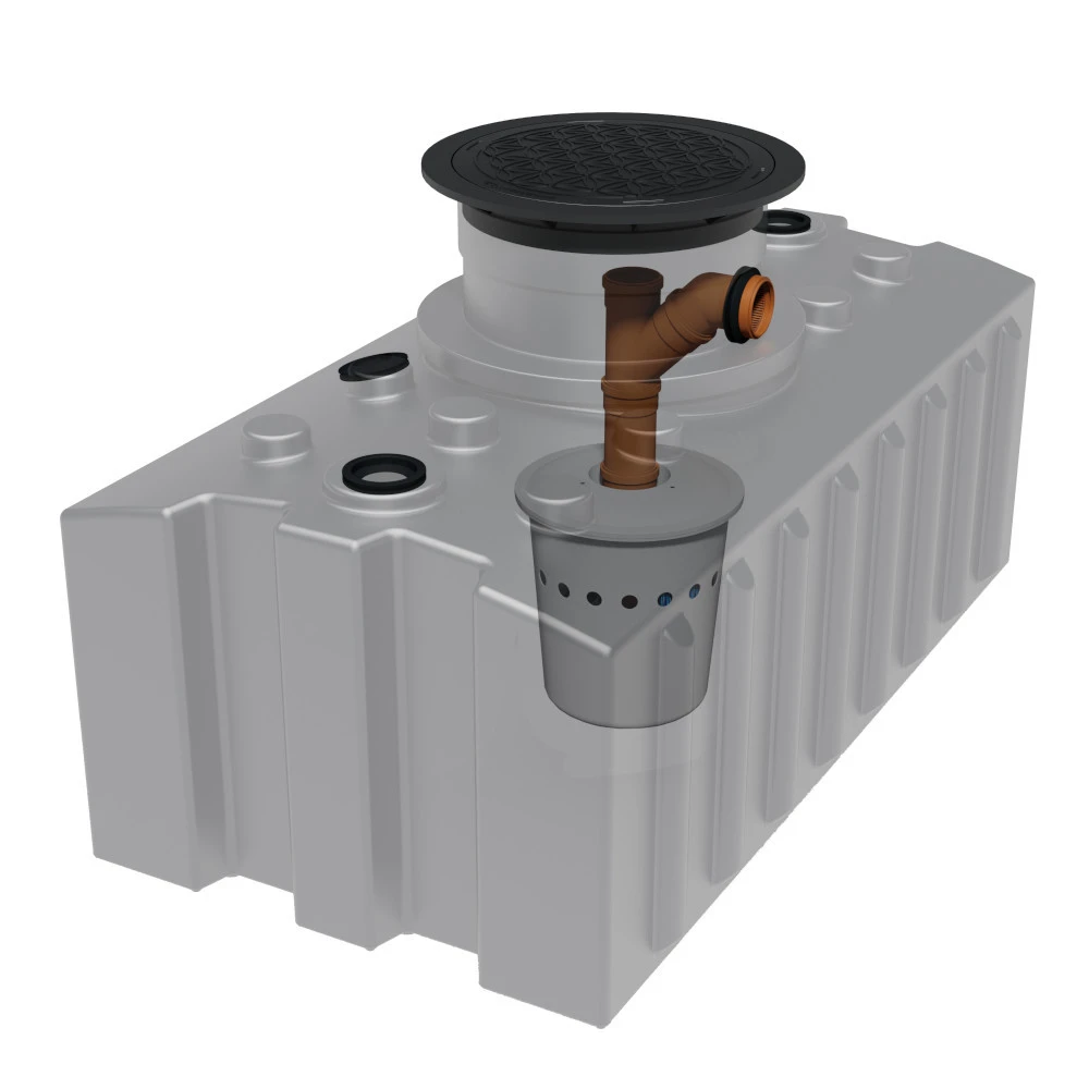 Regenwasser-Flachtank 2000 Liter, Mit Biovitor 4 Regenwasser-Flachtank 2000 Liter, Mit Biovitor – Bild 2