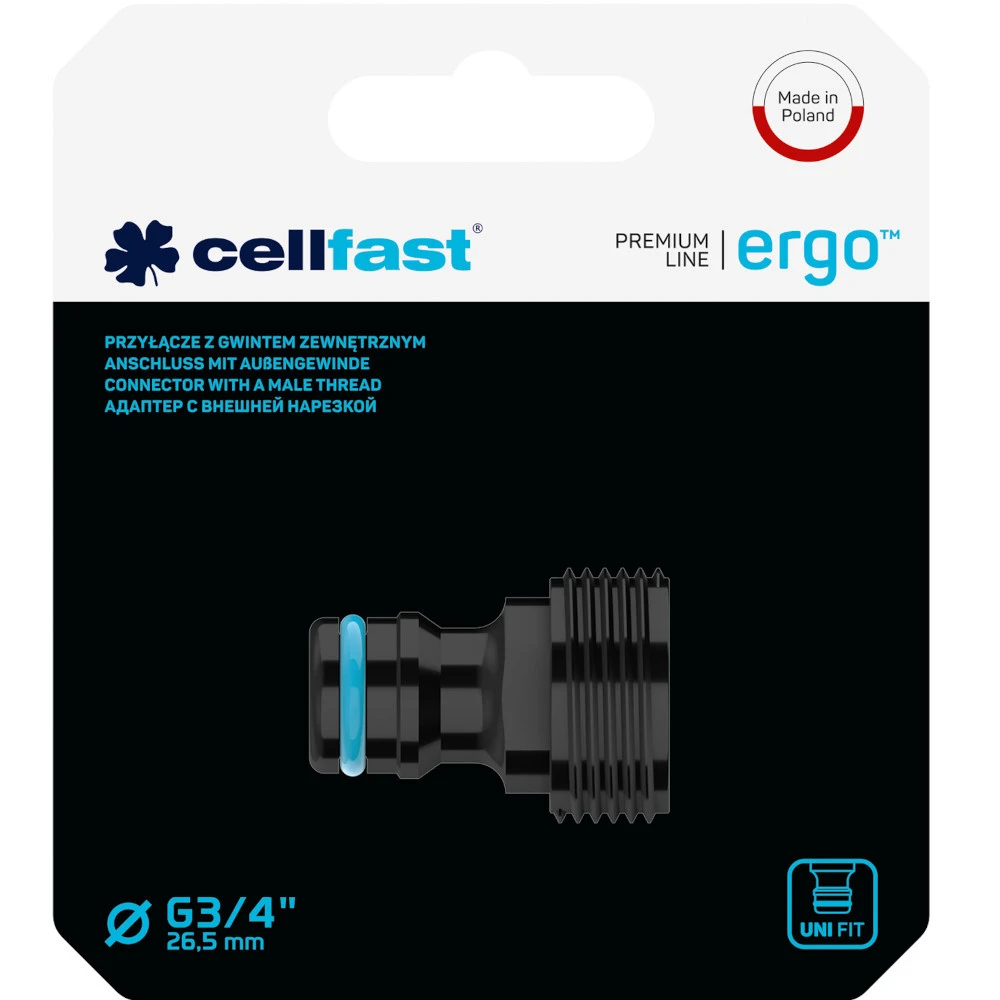 Cellfast Wasserhahnanschluss ERGO™ Mit Außengewinde 3/4" 4 Cellfast Wasserhahnanschluss ERGO™ Mit Außengewinde 3/4" – Bild 2