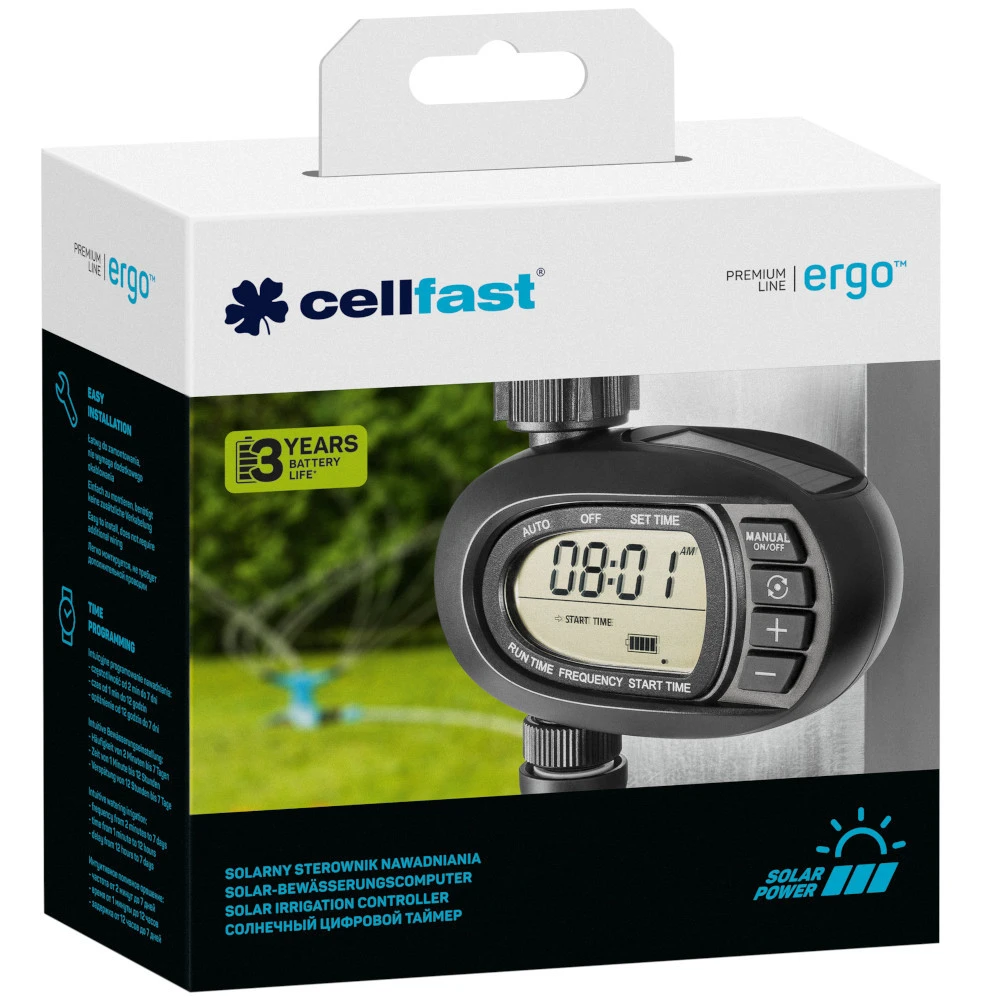 Cellfast Solar-Bewässerungscomputer ERGO™ G3/4" Und G1" 4 Cellfast Solar-Bewässerungscomputer ERGO™ G3/4" Und G1" – Bild 2
