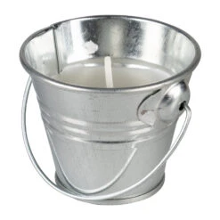 Citronella Wachskerze, In Zinkeimer, Ø 6 Cm