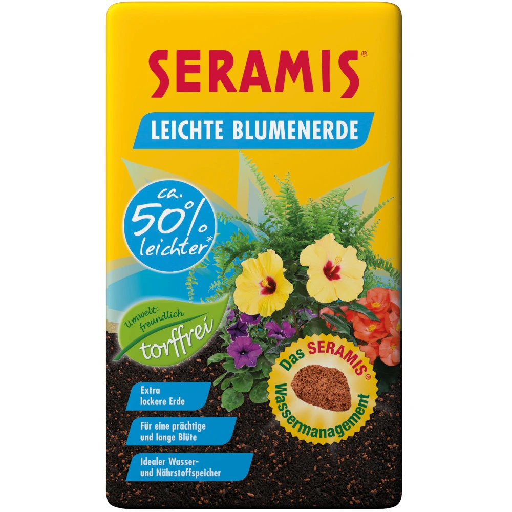 SERAMIS® Leichte Blumenerde 12,5 Liter, Torffrei 3 SERAMIS® Leichte Blumenerde 12,5 Liter, Torffrei