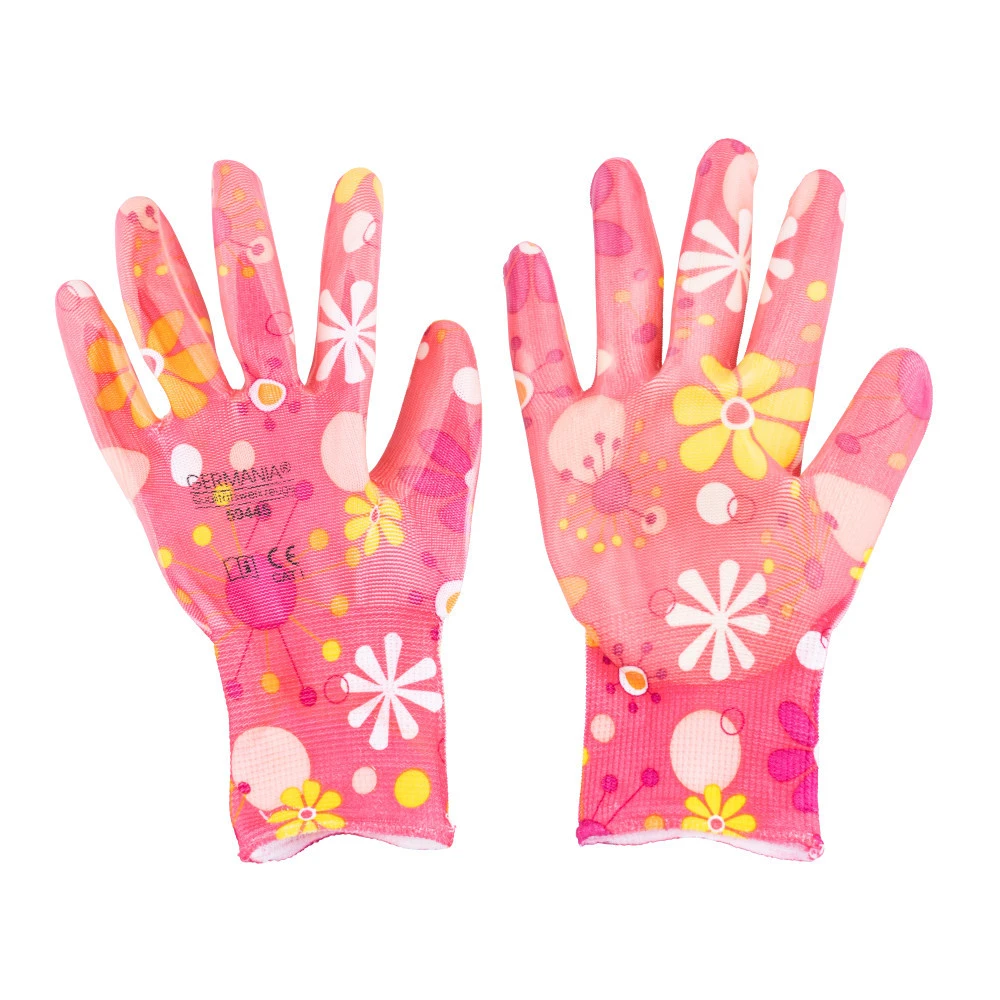 Damen Gartenhandschuhe Größe 9 Mit Blumenmotiv 4 Damen Gartenhandschuhe Größe 9 Mit Blumenmotiv – Bild 2