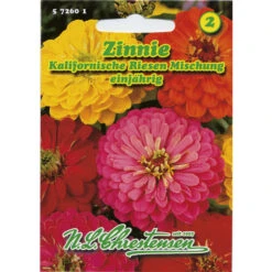Saatgut Zinnie Kalifornische Riesen Mischung Für Ca. 70 Pflanzen Mit Großen Blüten
