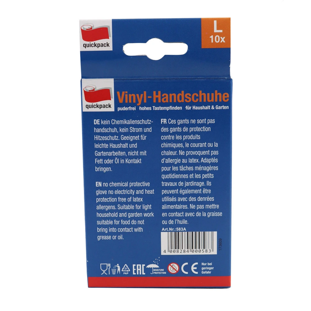 Handschuhe Aus Vinyl In Größe L, 10 Stück 4 Handschuhe Aus Vinyl In Größe L, 10 Stück – Bild 2