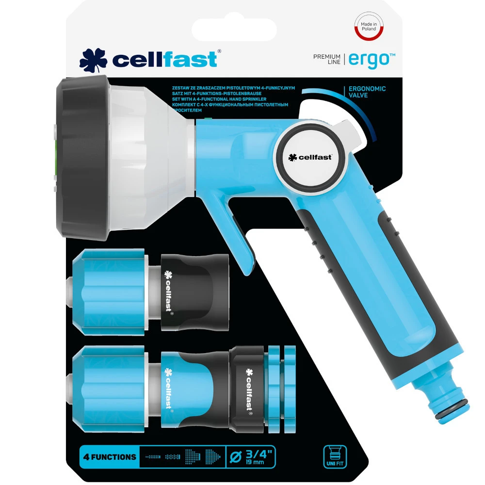 Cellfast Gartenbrausen-Set ERGO™ 4-teilig, 3/4", Mit 4-Funktions-Brause 4 Cellfast Gartenbrausen-Set ERGO™ 4-teilig, 3/4", Mit 4-Funktions-Brause – Bild 2